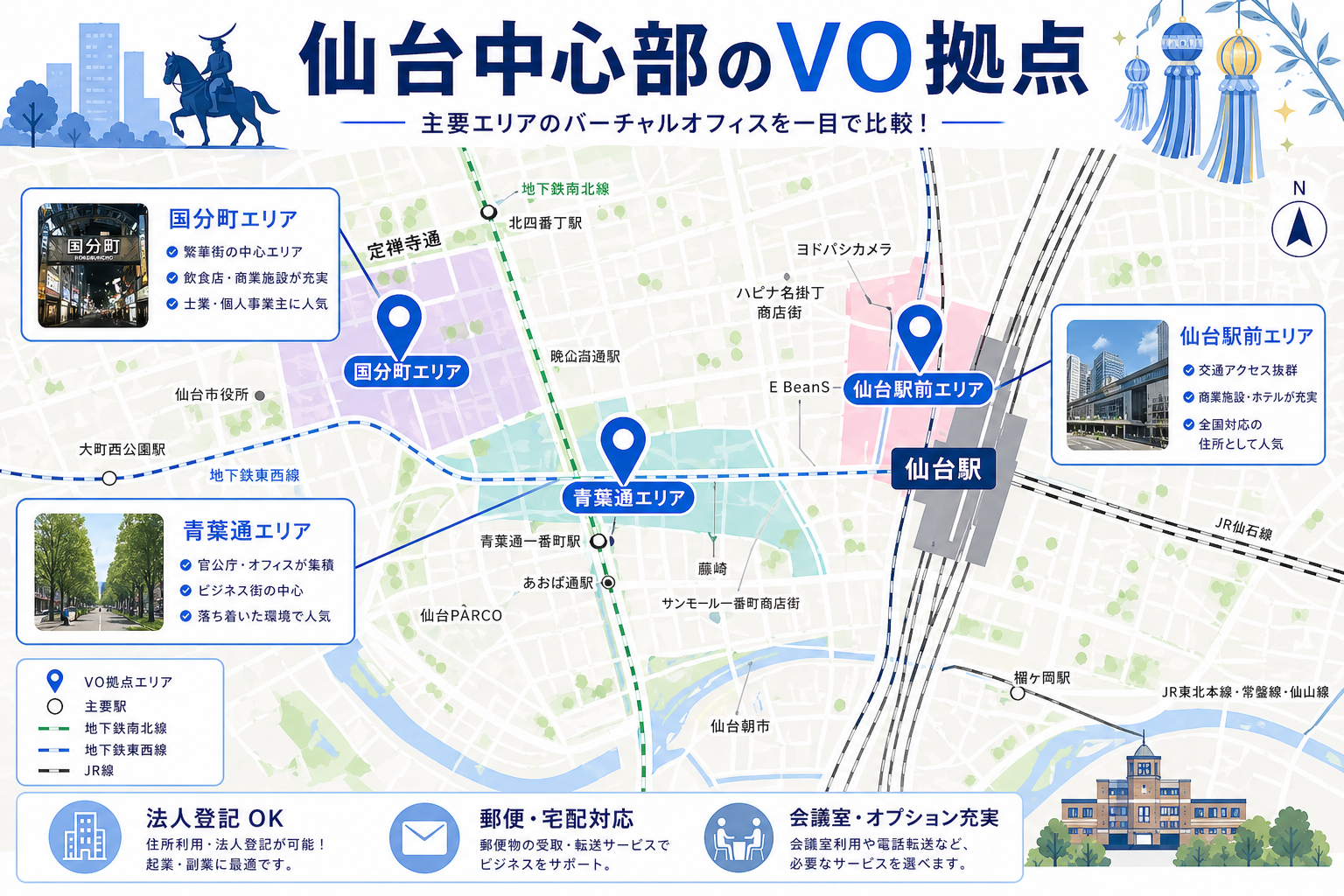 仙台エリア別おすすめ
