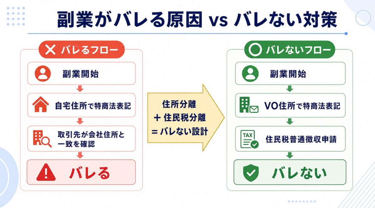 副業がバレる3つの経路