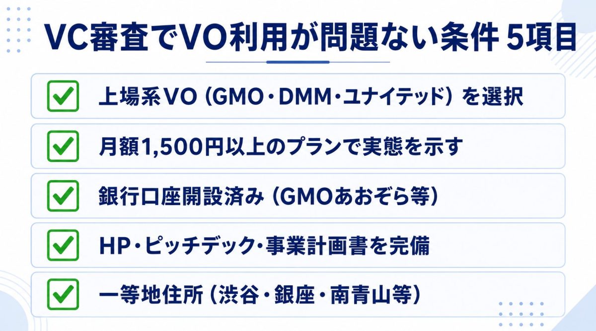 スタートアップがVOに求める4要件