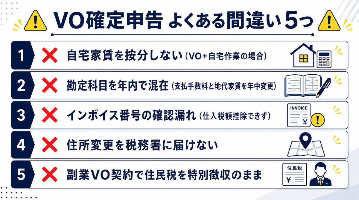 確定申告で間違えやすい5つのポイント